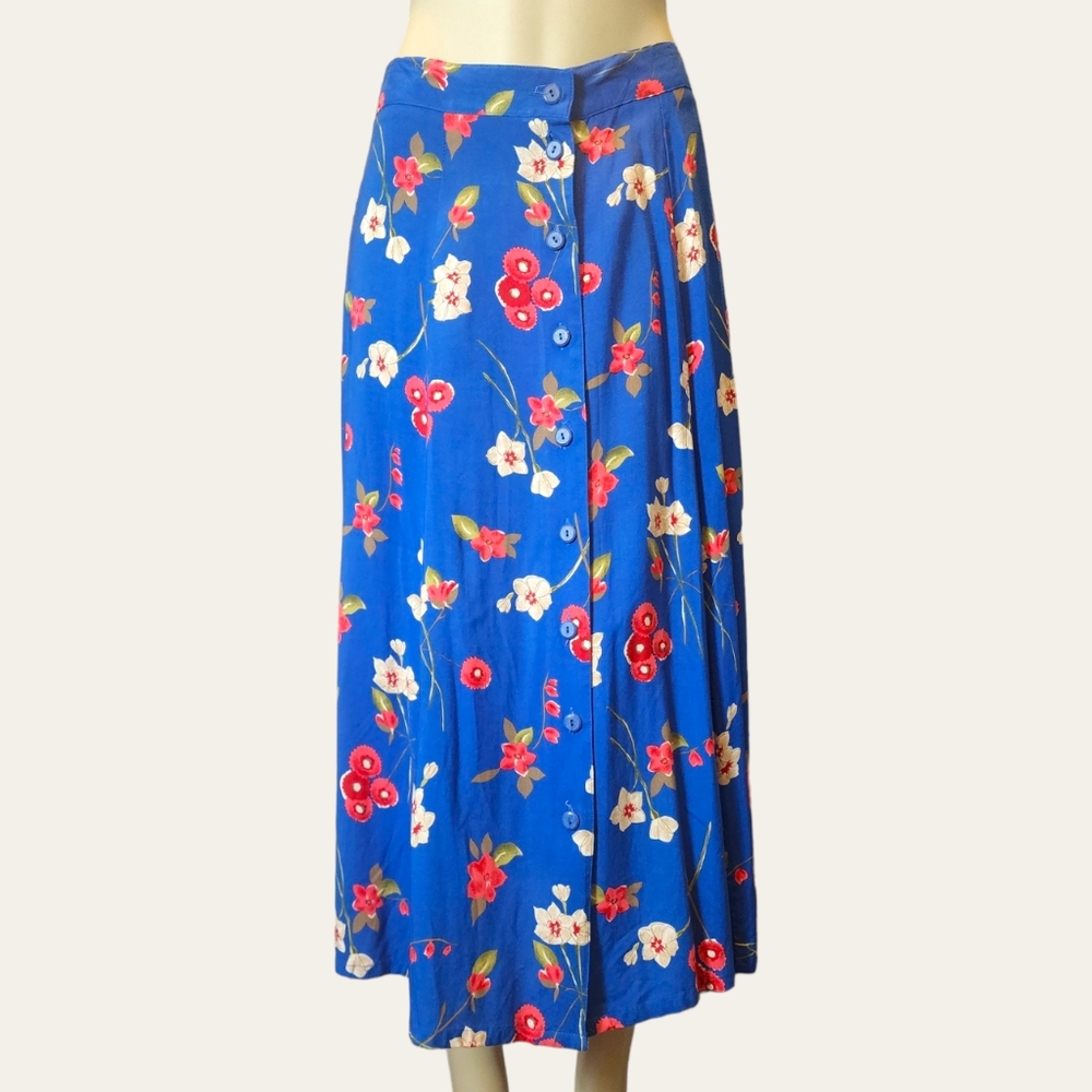 💙Floral 90s Day Skirt - Picture 3 of 6